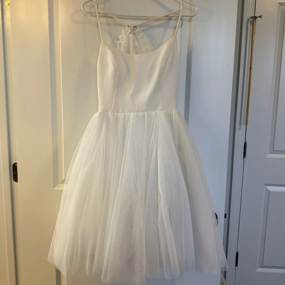 amsale short white dress Amsale Little White Dress "LW137"